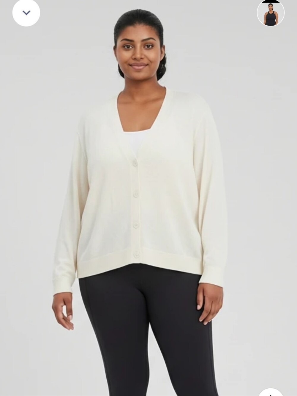 a new day Cream V-Neck Button-Up Cardigan
